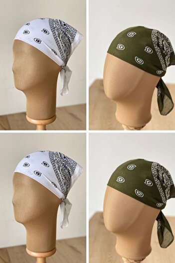 Rupen Kraft 100% cotton classic pattern unisex 4-piece bandana set colorful bandana ethnic patterned a quality bandana