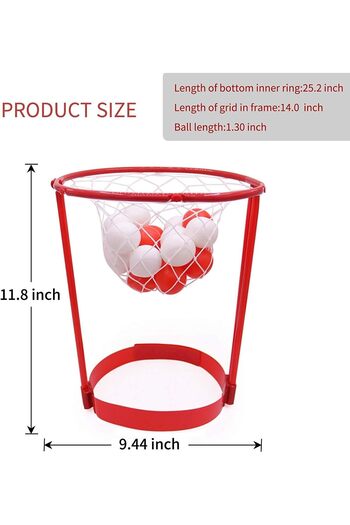 Jiffy 2 Pack Head Hoop Basketball Party Game for Kids and Adults, Carnival Game with Adjustable Ba