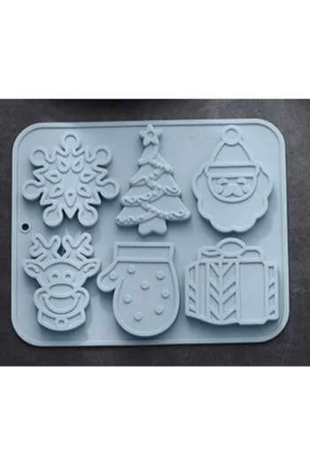 topbazar Silicone Mold for Homemade Chocolate, Candies, Jellies or Ice Cubes, Blue, 22 x 18 x 1 cm -