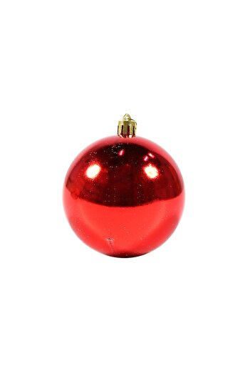 OEM Christmas bauble set, 4 pieces, red/white, 8 cm diameter