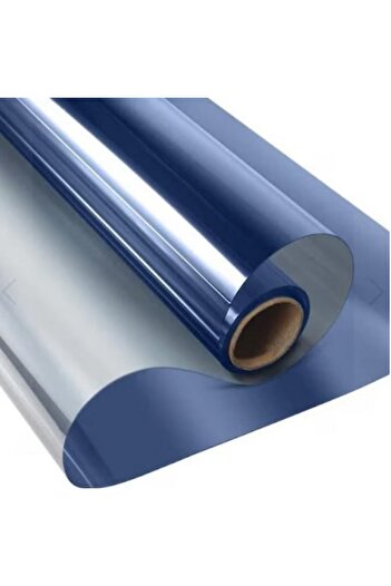 topbazar Reflective Protective Window Film, Mirror Effect & UV Solar Protection, Blue, 60x300 cm -