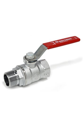 GIACOMINI R254LX045 ball valve, chrome-plated brass, 1” internal thread x 1” external thread