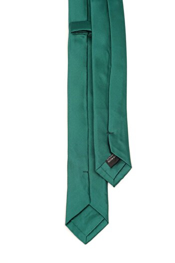 6AM Ceremony Classic green plain slim tie