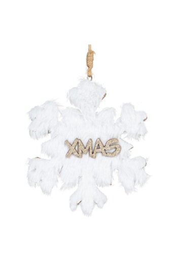 OEM Christmas tree ornament in the shape of a white snowflake, 12 cm