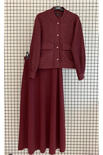 Armine Viscose Fabric Lycra Snap Fastener Skirt Set