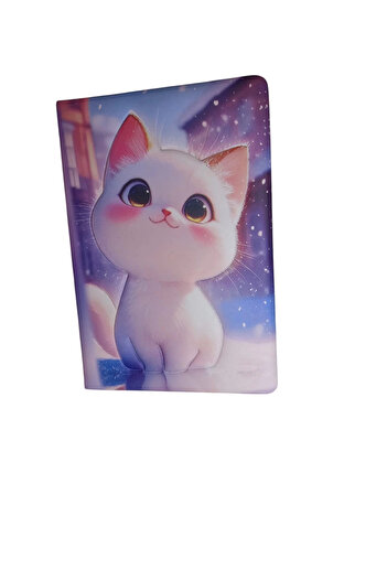 Linea Puffy (14*20 cm) 80 Sheets Lined Notebook (Happy Cat)