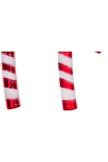 Lioness Set of 4 candy cane-shaped Christmas baubles, Lioness, 14 cm