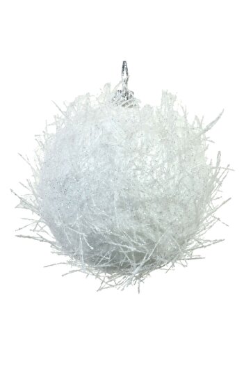 Lioness Set of 6 decorative Christmas baubles with white fiber, Lioness, 8 cm