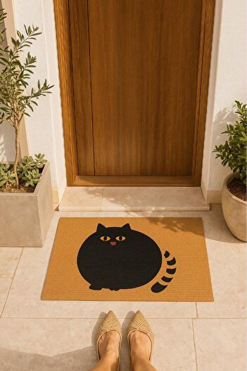 Miabella Home Cat Doormat Front Door Mat Kitty Non-Slip Mat Dust & Moisture Absorbing Door Mat