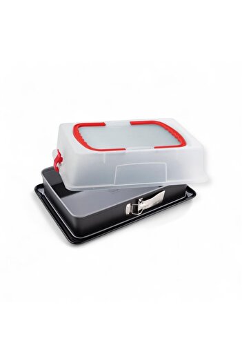 CC Rectangular cake pan with lid, size 36x23.5, height 5 cm