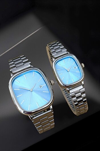 Louis Genessio Infinity Blue/Silver Women&Men Lover/Couple Wrist Watch