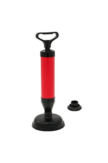 SHOPIENS Plastic Plunger for Unblocking Pipes, Red/Black, Adjustable 37-54 cm, 60°C Resistant