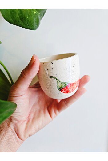 WEBBMODA Handmade Capya Pepper Patterned Cup