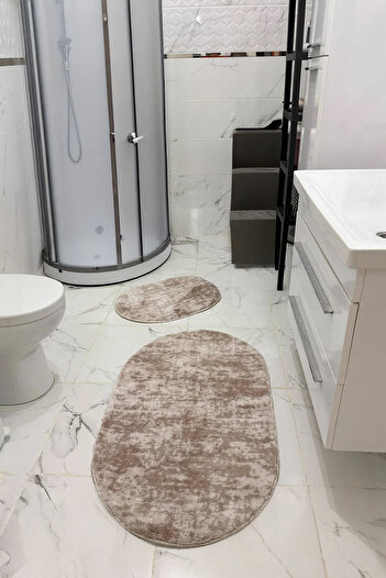 vodler Post Plush Bath Mat Set Machine Washable Non-Slip Base Bath Mat Set of 2