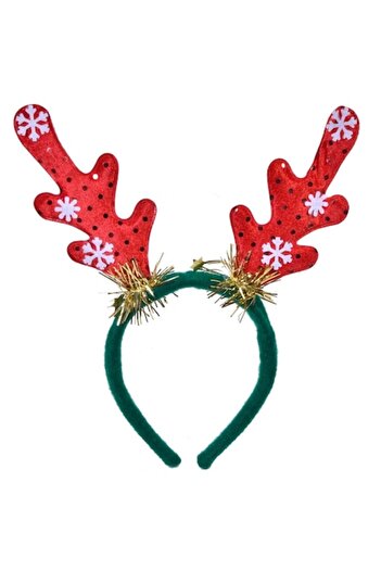 SHOPIENS Christmas Headband, Reindeer Model, Red and Green