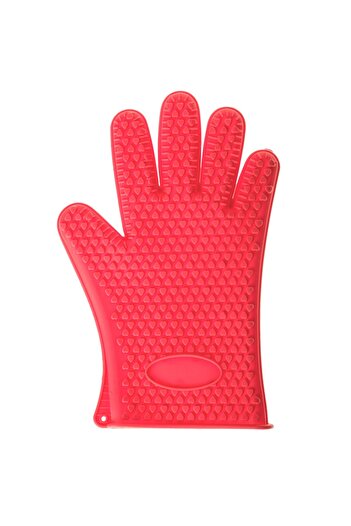 OEM Silicone Oven Mitt, Thermal Protection, 26.5 x 13 cm, Red
