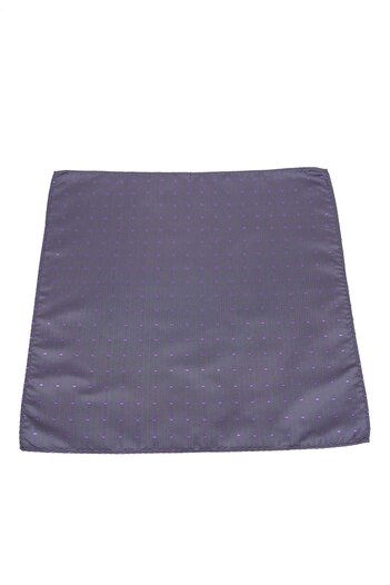 6AM Ceremony Dark purple pocket square with purple dotted print