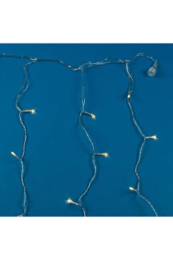 SHOPIENS Curtain LED Light String, 360 LEDs, 5 m, Warm White, Programs, Transparent Cable, Indoor/Outdoor