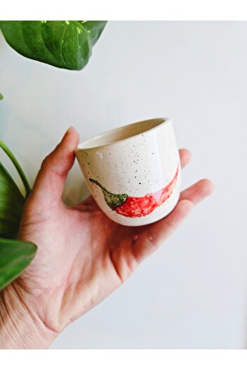 WEBBMODA Handmade Capya Pepper Patterned Cup