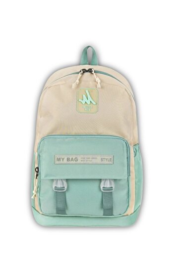 KY Green Multi-Compartment Orthopedic Water-Repellent Water Bottle Compartment Sports Travel Middle School High School Daily School Backpack