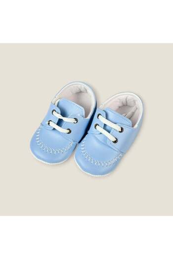 KidsMagazin Baby Booties – Light Blue | Soft, Elegant & Perfect for Special Occasions