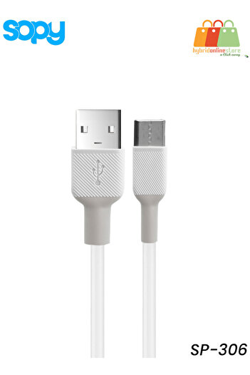 sopy PowerLine Select+ USB-A to Micro USB Cable, 3ft, 6A Fast Charging