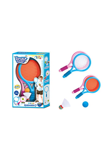 TSUMAB 2-in-1 Kids Sport Racket Set – Badminton & Sticky Ball Game Toy