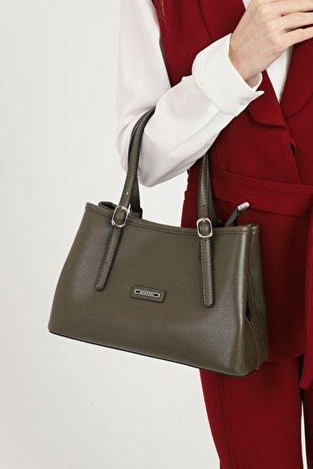 Silver Polo Silver & Polo Khaki Sp1252 Women's Handbag