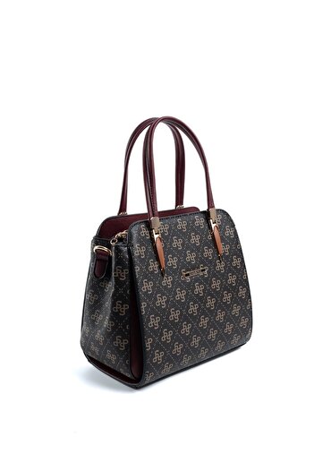 Silver Polo Silver & Polo Brown Yellow - Burgundy Sp1136 Women's Handbag