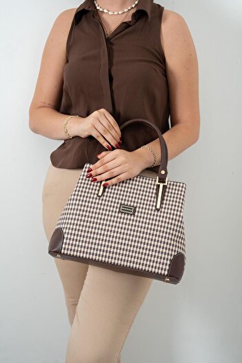 Silver Polo Silver & Polo Brown Yellow - Brown Sp667 Women's Handbag