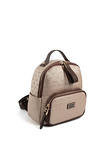 Silver Polo Γυναικείο σακίδιο πλάτης Silver & Polo Nut - Brown SP1130
