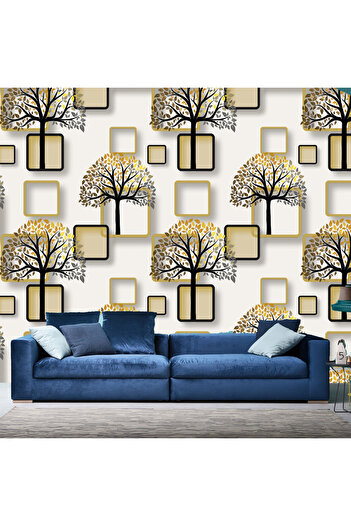 YALLA HomeGym Modern PVC Wallpaper 1 Roll For Living Room Bedroom Decor, 0.53m X 9.5m (621804)