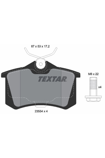 TEXTAR Set placute frana frana disc CITROËN BERLINGO / BERLINGO FIRST microbus (MF_ GJK_ GFK_) 1999-2011