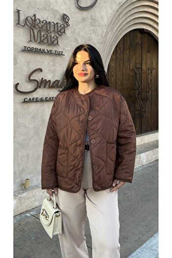 Butik Brown Quilted Jacket