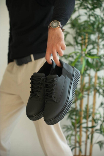Zerenyus Zrk-X516 Premium Black Casual Men's Shoes
