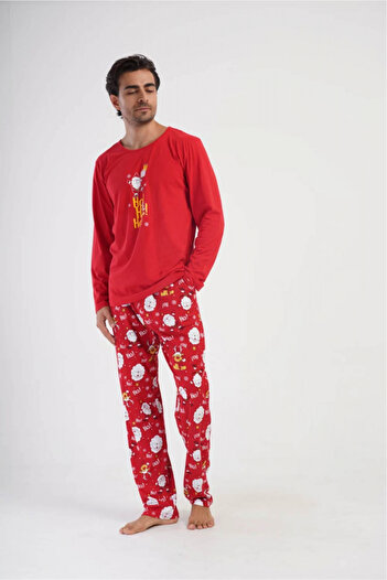 embody Men's Christmas pyjamas, quality cotton, red Ho Ho Ho Ho Ho