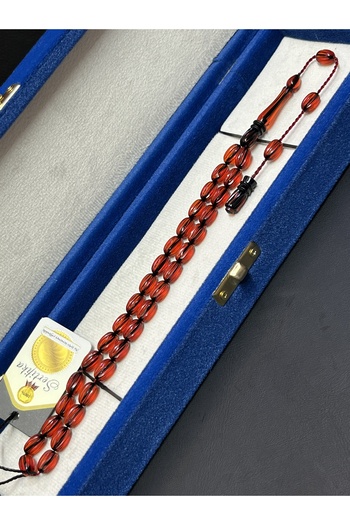 sitre Finely Crafted Red Fire Amber Prayer Beads