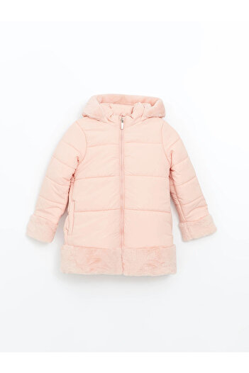 LC Waikiki Lcw Kids Pink Hooded Inflatable Coat for Girls