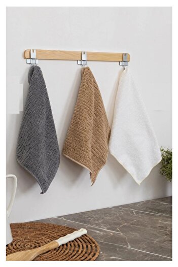 Helen's Home Microfiber 3-Pack Cleaning Cloth 30X30 cm Smoked Cream Beige