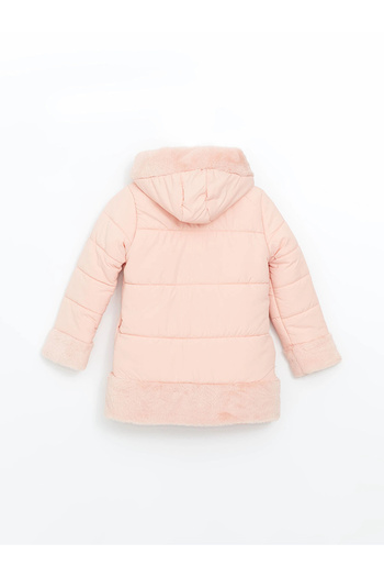 LC Waikiki Lcw Kids Pink Hooded Inflatable Coat for Girls