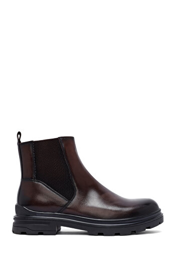 Derimod Men's Brown Leather Chelsea Boots 25Wfd692818