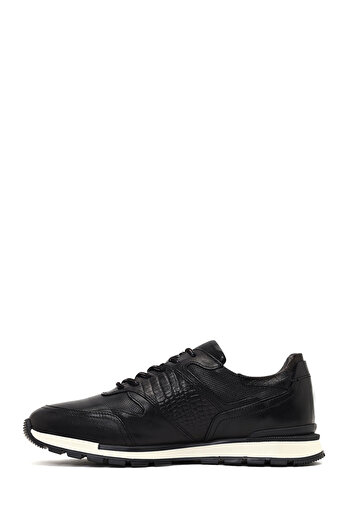 Derimod Men's Black Lace-Up Leather Casual Sneaker 25Wfd610114