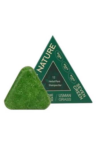 Seven Green Nature Anti-hair loss shampoo and soap, green triangle, scalp care and hair strengthening, original