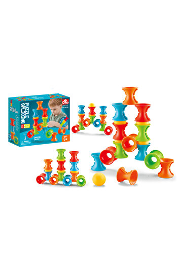 TSUMAB Puzzle Splicing Building Toy Set – 16 Pcs Creative Suction Construction Blocks for Kids