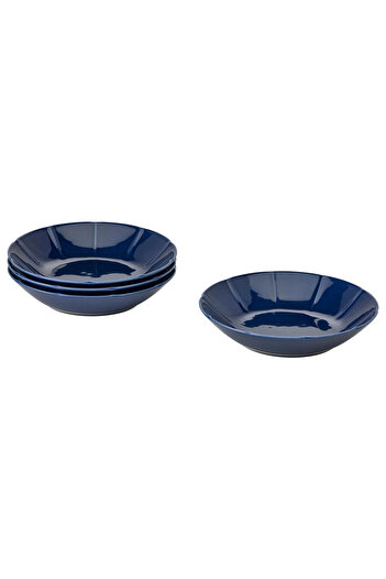 IKEA طقم أطباق STRIMMIG، أزرق، 23 سم، 4 قطع