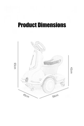 HooToo 5-Wheel Electric Scooter for Kids (1-7 Years) - Dual Drive, LED Light and Music, 360° Rotation