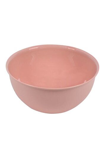 SHOPIENS Plastic Salad Bowl, Nude Pink, 3L, Ø23.5cm x 11.5cm, Freezer/Dishwasher/Microwave Safe - MYONNA