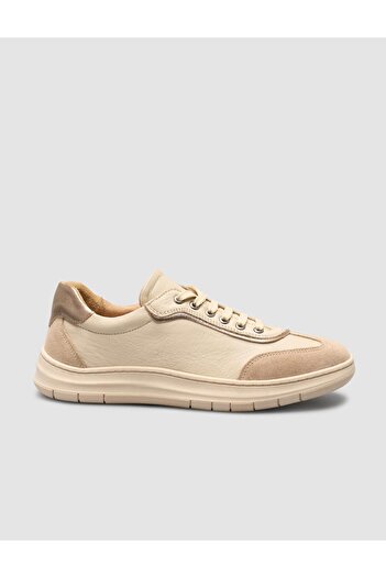 Cabani 100% Genuine Leather Suede Mixed Beige Women's Shoes