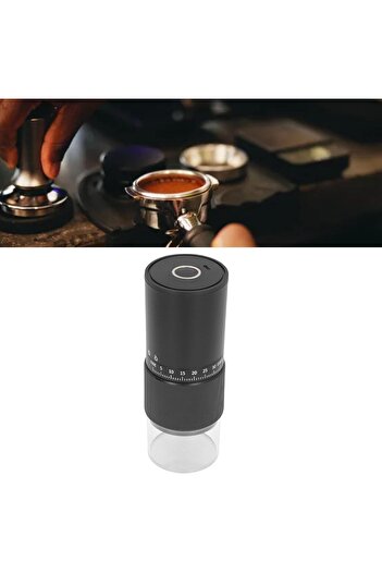 Generic Portable Electric Coffee Grinder USB Rechargeable Ceramic Burr Mill with Adjustable Settings