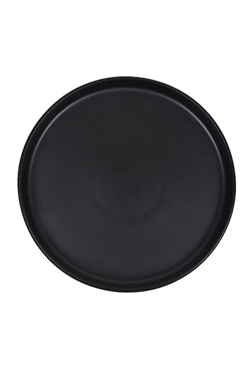 SHOPIENS Nordic Ceramic Plate, 26.5 cm, Black, Dishwasher & Microwave Safe